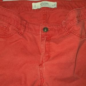 Red Hollister skinny jeans